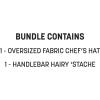 Beistle Italian Chef Costume – Adjustable Red, White & Green Chef’s Hat and Self-Adhesive Black Mustache, Fun Dress-Up Accessories for Cooking Events, Halloween Costumes, Theme Parties & Photo Props