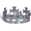 Beistle Jeweled King and Queen Crown Set – Gold and Silver Adjustable Plastic Crowns and Tiaras with Gem Accents, Royal Costume Accessories for Pageants, Plays, Proms, Parties and Themed Celebrations