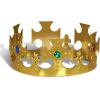 Beistle Jeweled King and Queen Crown Set – Gold and Silver Adjustable Plastic Crowns and Tiaras with Gem Accents, Royal Costume Accessories for Pageants, Plays, Proms, Parties and Themed Celebrations