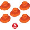 Beistle Orange Plastic Fedora Hats – 5 Pack, Classic Customizable Costume Accessories, Versatile Western Spirit Wear Headwear for New Year’s Eve Events, Vintage Themes & Coordinated Group Celebrations