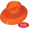 Beistle Orange Plastic Fedora Hats – 5 Pack, Classic Customizable Costume Accessories, Versatile Western Spirit Wear Headwear for New Year’s Eve Events, Vintage Themes & Coordinated Group Celebrations