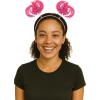 Beistle Pink Ponytail Boppers – 2 Pack, Synthetic Hair Headband Accessories with Metallic Fringe, Spirit Headwear for Costume Styling, Themed Party Events, Photo Booth Props, and Novelty Wear