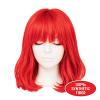 Beistle Purple Long Bob Wig – Straight Synthetic Costume Wig with Bangs, Shoulder-Length Hair Accessory for Halloween Costumes, Themed Party Wear, Stage Performances, Photo Booth Props & Event Styling(Red)