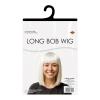 Beistle Purple Long Bob Wig – Straight Synthetic Costume Wig with Bangs, Shoulder-Length Hair Accessory for Halloween Costumes, Themed Party Wear, Stage Performances, Photo Booth Props & Event Styling(White)