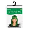 Beistle Purple Long Bob Wig – Straight Synthetic Costume Wig with Bangs, Shoulder-Length Hair Accessory for Halloween Costumes, Themed Party Wear, Stage Performances, Photo Booth Props & Event Styling(Green)