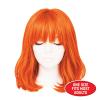 Beistle Purple Long Bob Wig – Straight Synthetic Costume Wig with Bangs, Shoulder-Length Hair Accessory for Halloween Costumes, Themed Party Wear, Stage Performances, Photo Booth Props & Event Styling(Orange)