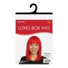 Beistle Purple Long Bob Wig – Straight Synthetic Costume Wig with Bangs, Shoulder-Length Hair Accessory for Halloween Costumes, Themed Party Wear, Stage Performances, Photo Booth Props & Event Styling(Red)