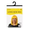 Beistle Purple Long Bob Wig – Straight Synthetic Costume Wig with Bangs, Shoulder-Length Hair Accessory for Halloween Costumes, Themed Party Wear, Stage Performances, Photo Booth Props & Event Styling(Yellow)