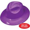 Beistle Purple Plastic Fedora Hats – 5 Pack, Classic Customizable Costume Accessories, Versatile Western Spirit Wear Headwear for New Year’s Eve Events, Vintage Themes & Coordinated Group Celebrations