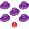 Beistle Purple Plastic Fedora Hats – 5 Pack, Classic Customizable Costume Accessories, Versatile Western Spirit Wear Headwear for New Year’s Eve Events, Vintage Themes & Coordinated Group Celebrations