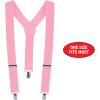 Beistle White Suspenders(Pink)