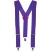 Beistle White Suspenders(Purple)