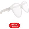 Beistle Yellow Jumbo Glasses – 2 Pack, Oversized Plastic Costume Eyeglasses, Large Novelty Eyewear for Spirit Wear, Theme Parties, Stage Costumes, Photo Booth Props, Theatrical Events & Display Use(White)