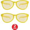 Beistle Yellow Jumbo Glasses – 2 Pack, Oversized Plastic Costume Eyeglasses, Large Novelty Eyewear for Spirit Wear, Theme Parties, Stage Costumes, Photo Booth Props, Theatrical Events & Display Use(Yellow)
