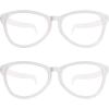 Beistle Yellow Jumbo Glasses – 2 Pack, Oversized Plastic Costume Eyeglasses, Large Novelty Eyewear for Spirit Wear, Theme Parties, Stage Costumes, Photo Booth Props, Theatrical Events & Display Use(White)