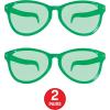 Beistle Yellow Jumbo Glasses – 2 Pack, Oversized Plastic Costume Eyeglasses, Large Novelty Eyewear for Spirit Wear, Theme Parties, Stage Costumes, Photo Booth Props, Theatrical Events & Display Use(Green)
