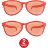 Beistle Yellow Jumbo Glasses – 2 Pack, Oversized Plastic Costume Eyeglasses, Large Novelty Eyewear for Spirit Wear, Theme Parties, Stage Costumes, Photo Booth Props, Theatrical Events & Display Use(Orange)
