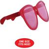 Beistle Yellow Jumbo Glasses – 2 Pack, Oversized Plastic Costume Eyeglasses, Large Novelty Eyewear for Spirit Wear, Theme Parties, Stage Costumes, Photo Booth Props, Theatrical Events & Display Use(Red)
