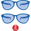 Beistle Yellow Jumbo Glasses – 2 Pack, Oversized Plastic Costume Eyeglasses, Large Novelty Eyewear for Spirit Wear, Theme Parties, Stage Costumes, Photo Booth Props, Theatrical Events & Display Use(Blue)