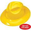 Beistle Yellow Plastic Fedora Hats – 5 Pack, Classic Customizable Costume Accessories, Versatile Western Spirit Wear Headwear for New Year’s Eve Events, Vintage Themes & Coordinated Group Celebrations