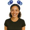 Beistle Blue Ponytail Boppers – 2 Pack, Synthetic Hair Headband Accessories with Metallic Fringe, Spirit Headwear for Costume Styling, Themed Party Events, Photo Booth Props, and Novelty Wear