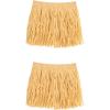 Beistle Child Mini Hula Skirts – 2 Pack, Natural Raffia-Style Luau Skirts, Costume Accessories for Beach-Themed Parties, Island Events, and Summer Hawaiian Celebrations, 22” Elastic Waist x 12” Length