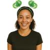 Beistle Green Ponytail Boppers – 2 Pack, Synthetic Hair Headband Accessories with Metallic Fringe, Spirit Headwear for Costume Styling, Themed Party Events, Photo Booth Props, and Novelty Wear