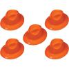 Beistle Orange Plastic Fedora Hats – 5 Pack, Classic Customizable Costume Accessories, Versatile Western Spirit Wear Headwear for New Year’s Eve Events, Vintage Themes & Coordinated Group Celebrations