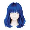 Beistle Purple Long Bob Wig – Straight Synthetic Costume Wig with Bangs, Shoulder-Length Hair Accessory for Halloween Costumes, Themed Party Wear, Stage Performances, Photo Booth Props & Event Styling(Blue)