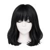 Beistle Purple Long Bob Wig – Straight Synthetic Costume Wig with Bangs, Shoulder-Length Hair Accessory for Halloween Costumes, Themed Party Wear, Stage Performances, Photo Booth Props & Event Styling(Black)