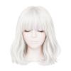 Beistle Purple Long Bob Wig – Straight Synthetic Costume Wig with Bangs, Shoulder-Length Hair Accessory for Halloween Costumes, Themed Party Wear, Stage Performances, Photo Booth Props & Event Styling(White)