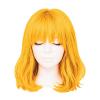 Beistle Purple Long Bob Wig – Straight Synthetic Costume Wig with Bangs, Shoulder-Length Hair Accessory for Halloween Costumes, Themed Party Wear, Stage Performances, Photo Booth Props & Event Styling(Yellow)