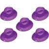Beistle Purple Plastic Fedora Hats – 5 Pack, Classic Customizable Costume Accessories, Versatile Western Spirit Wear Headwear for New Year’s Eve Events, Vintage Themes & Coordinated Group Celebrations