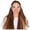 Beistle Yellow Jumbo Glasses – 2 Pack, Oversized Plastic Costume Eyeglasses, Large Novelty Eyewear for Spirit Wear, Theme Parties, Stage Costumes, Photo Booth Props, Theatrical Events & Display Use(White)