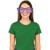 Beistle Yellow Jumbo Glasses – 2 Pack, Oversized Plastic Costume Eyeglasses, Large Novelty Eyewear for Spirit Wear, Theme Parties, Stage Costumes, Photo Booth Props, Theatrical Events & Display Use(Purple)