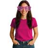 Beistle Yellow Jumbo Glasses – 2 Pack, Oversized Plastic Costume Eyeglasses, Large Novelty Eyewear for Spirit Wear, Theme Parties, Stage Costumes, Photo Booth Props, Theatrical Events & Display Use(Pink)