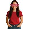Beistle Yellow Jumbo Glasses – 2 Pack, Oversized Plastic Costume Eyeglasses, Large Novelty Eyewear for Spirit Wear, Theme Parties, Stage Costumes, Photo Booth Props, Theatrical Events & Display Use(Red)