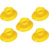 Beistle Yellow Plastic Fedora Hats – 5 Pack, Classic Customizable Costume Accessories, Versatile Western Spirit Wear Headwear for New Year’s Eve Events, Vintage Themes & Coordinated Group Celebrations