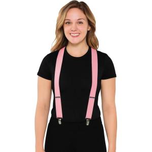 Beistle White Suspenders(Pink)