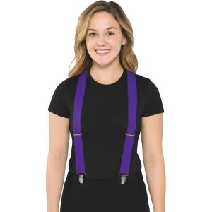 Beistle White Suspenders(Purple)