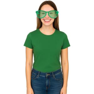 Beistle Yellow Jumbo Glasses – 2 Pack, Oversized Plastic Costume Eyeglasses, Large Novelty Eyewear for Spirit Wear, Theme Parties, Stage Costumes, Photo Booth Props, Theatrical Events & Display Use(Green)