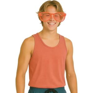 Beistle Yellow Jumbo Glasses – 2 Pack, Oversized Plastic Costume Eyeglasses, Large Novelty Eyewear for Spirit Wear, Theme Parties, Stage Costumes, Photo Booth Props, Theatrical Events & Display Use(Orange)