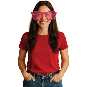 Beistle Yellow Jumbo Glasses – 2 Pack, Oversized Plastic Costume Eyeglasses, Large Novelty Eyewear for Spirit Wear, Theme Parties, Stage Costumes, Photo Booth Props, Theatrical Events & Display Use(Red)