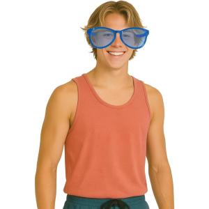 Beistle Yellow Jumbo Glasses – 2 Pack, Oversized Plastic Costume Eyeglasses, Large Novelty Eyewear for Spirit Wear, Theme Parties, Stage Costumes, Photo Booth Props, Theatrical Events & Display Use(Blue)