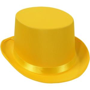 Satin Sleek Top Hat (yellow) Party Accessory  (1 count)