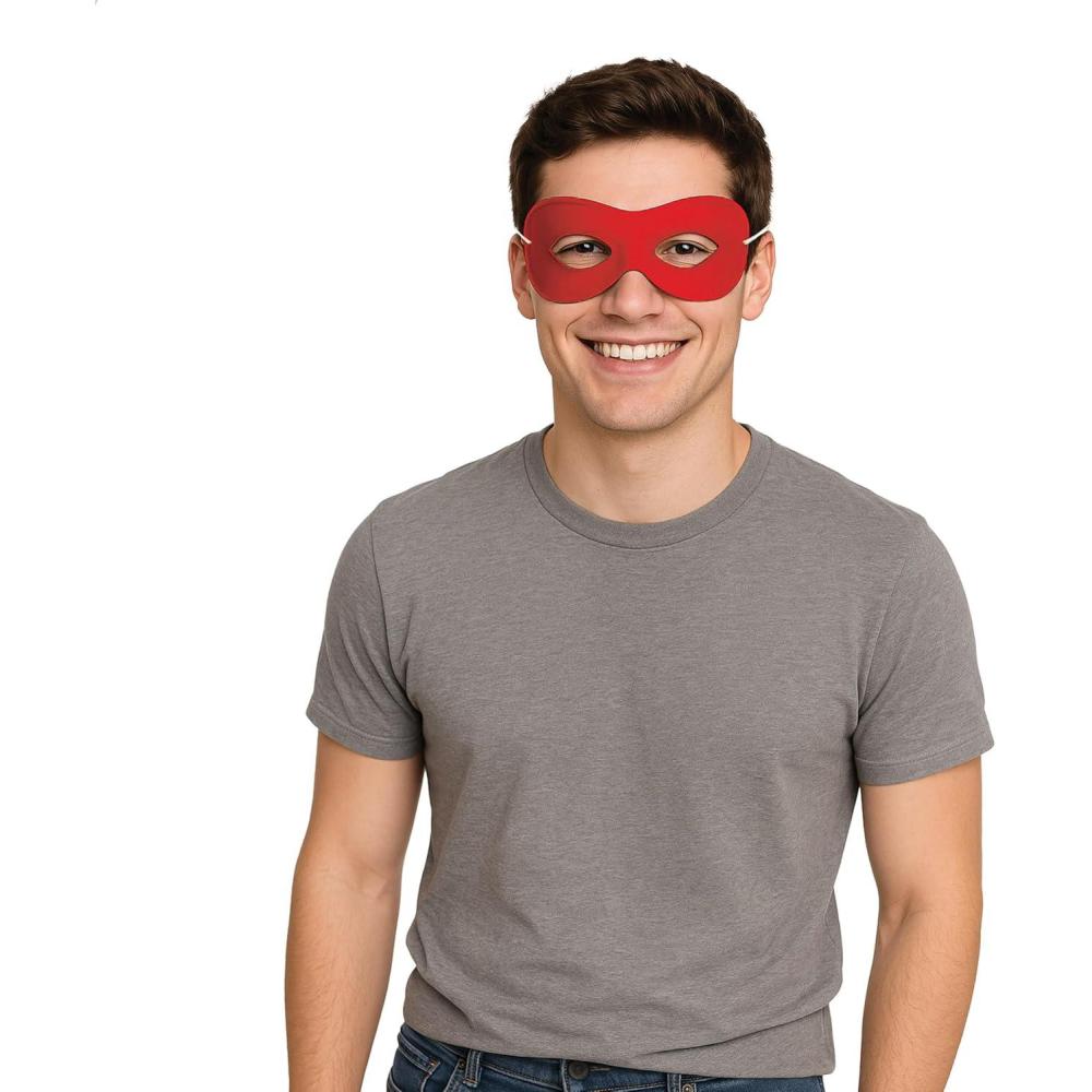 image:imageBeistle Pink Fabric Hero MasksRed