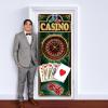 Beistle Casino High Roller Door Covers – 2 Pack, All-Weather Plastic Décor, Roulette Wheel & Playing Card Design, Gambling Decorations for Casino Night, Vegas-Style Parties & Event Entrances, 6′ x 30″