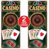 Beistle Casino High Roller Door Covers – 2 Pack, All-Weather Plastic Décor, Roulette Wheel & Playing Card Design, Gambling Decorations for Casino Night, Vegas-Style Parties & Event Entrances, 6′ x 30″