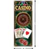 Beistle Casino High Roller Door Covers – 2 Pack, All-Weather Plastic Décor, Roulette Wheel & Playing Card Design, Gambling Decorations for Casino Night, Vegas-Style Parties & Event Entrances, 6′ x 30″