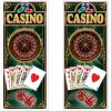 Beistle Casino High Roller Door Covers – 2 Pack, All-Weather Plastic Décor, Roulette Wheel & Playing Card Design, Gambling Decorations for Casino Night, Vegas-Style Parties & Event Entrances, 6′ x 30″